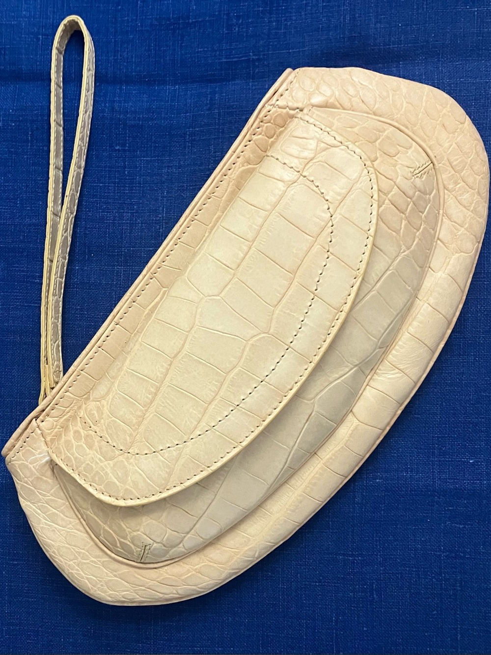 Brahmin Vintage Cream Wristlet Clutch